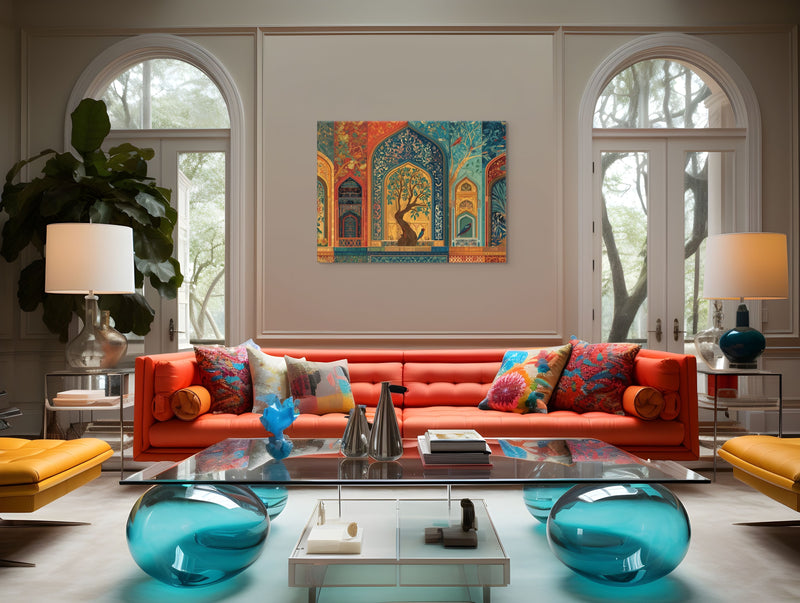 Court of Whispering Arches – Mughal Garden Canvas