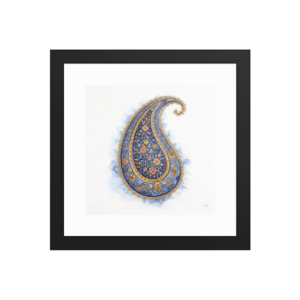 Boteh Paisley Mughal Wall Art | Persian Inspired Floral Print for Elegant Home Decor