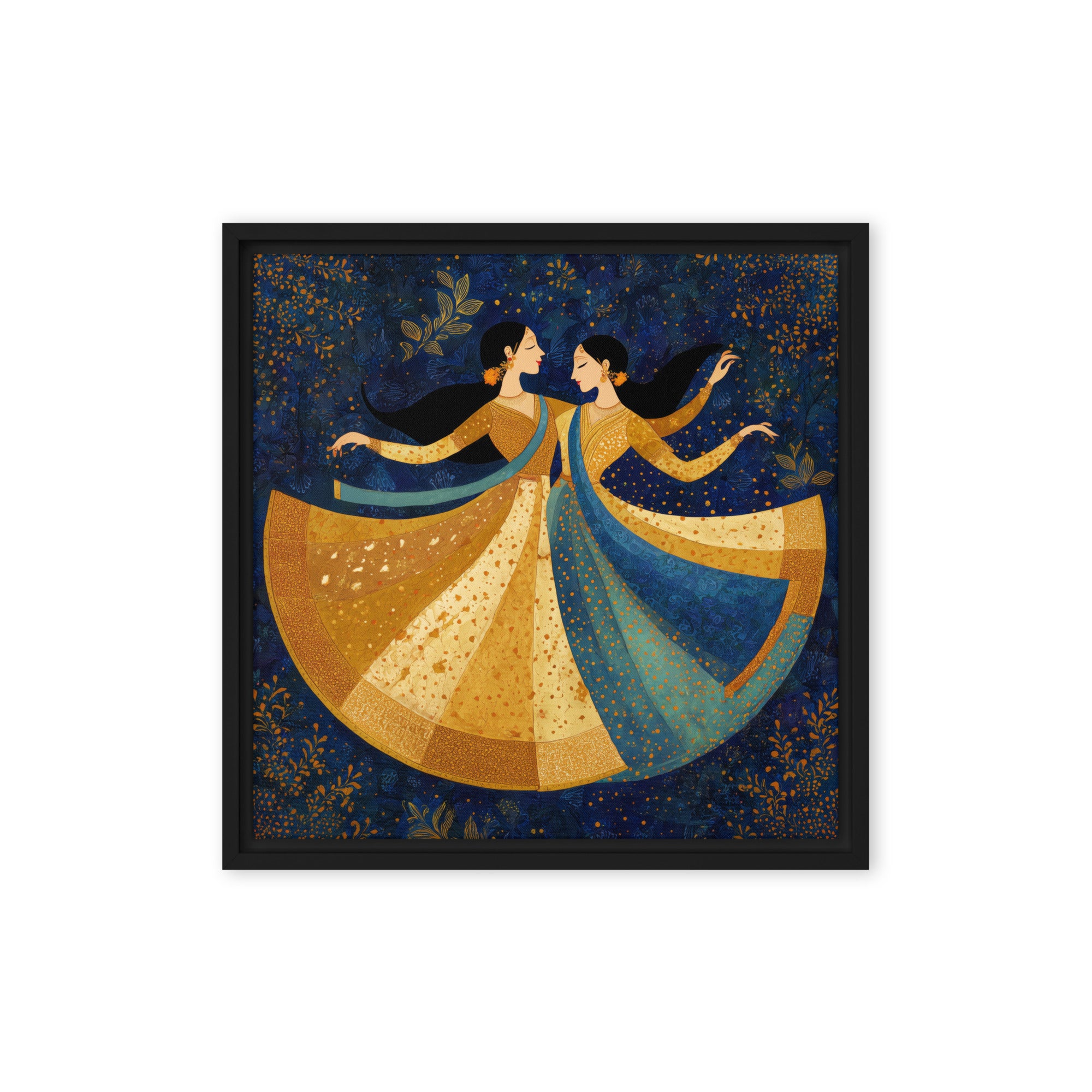 Golden Waltz – Mughal-Inspired Dance Canvas