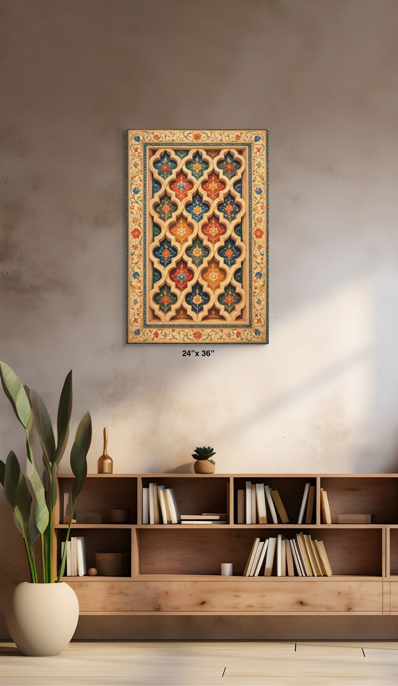 Gwaliyai Jhilmili – Gwalior Lattice Canvas