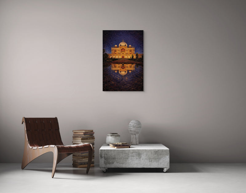 Humayun’s Tomb at Night – Mughal Architecture Canvas Print