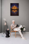 Humayun’s Tomb at Night – Mughal Architecture Canvas Print