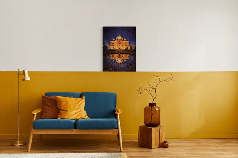 Humayun’s Tomb at Night – Mughal Architecture Canvas Print