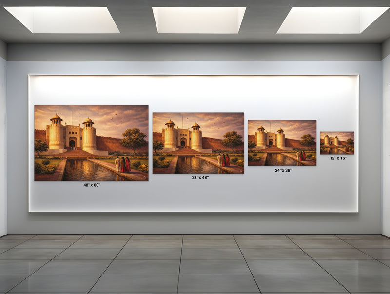 Shahi Qila at Golden Hour – Mughal Architecture Canvas Wall Art