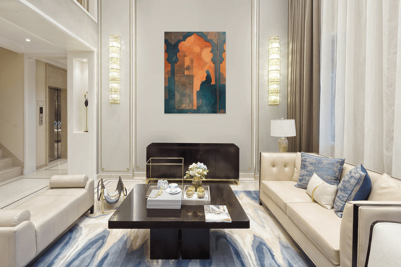 Silhouette of Reflection – Mughal Window Canvas Art