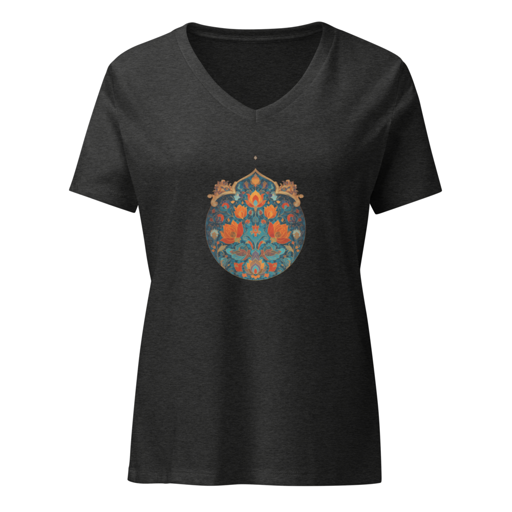 Women’s relaxed v-neck t-shirt - Lotus Symphony