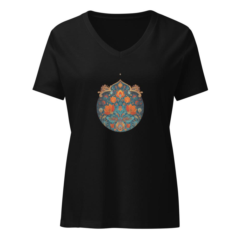 Women’s relaxed v-neck t-shirt - Lotus Symphony